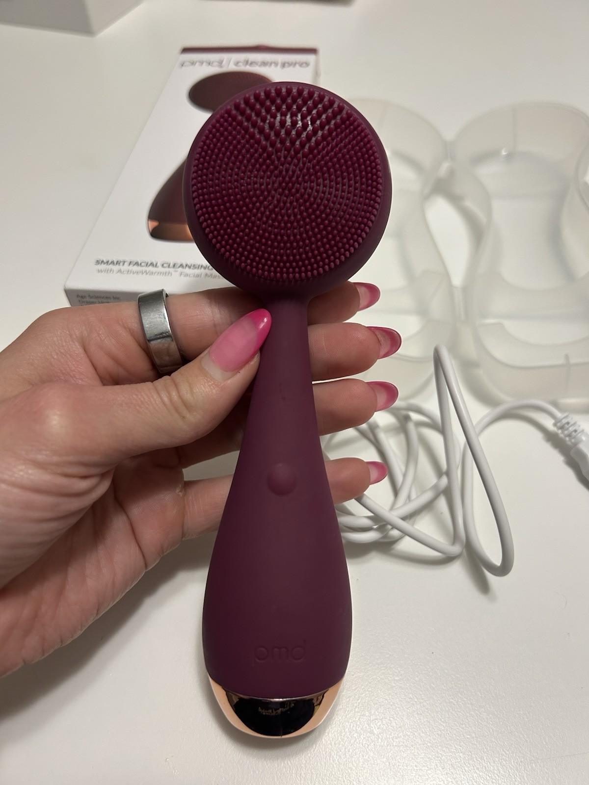 PMD Pro Clean Facial Cleansing Device with ActiveWarmth Berry New in box