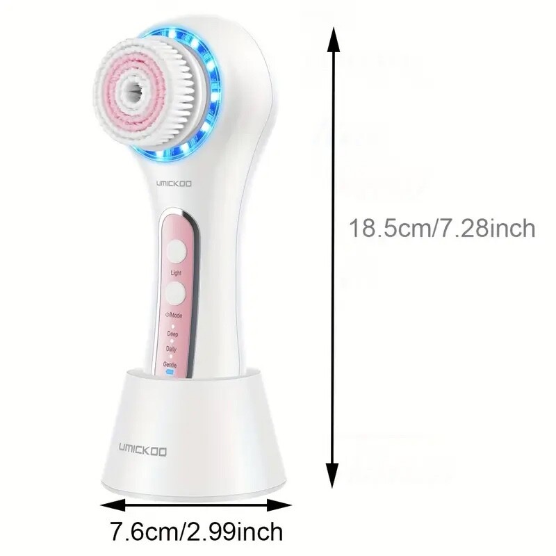 NEW Rechargeable IPX7 Waterproof Face Scrubber Exfoliator Facial Cleansing Brush