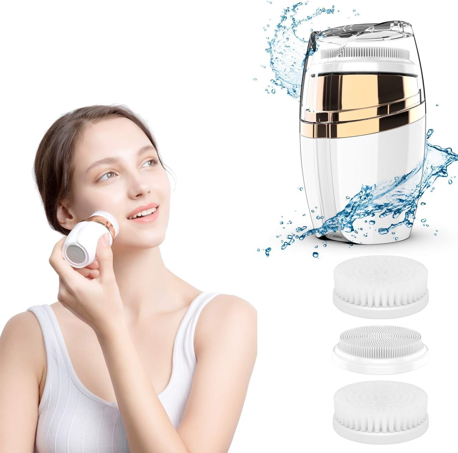 ,COOFO Sonic Waterproof Rechargeable Face Cleanser System