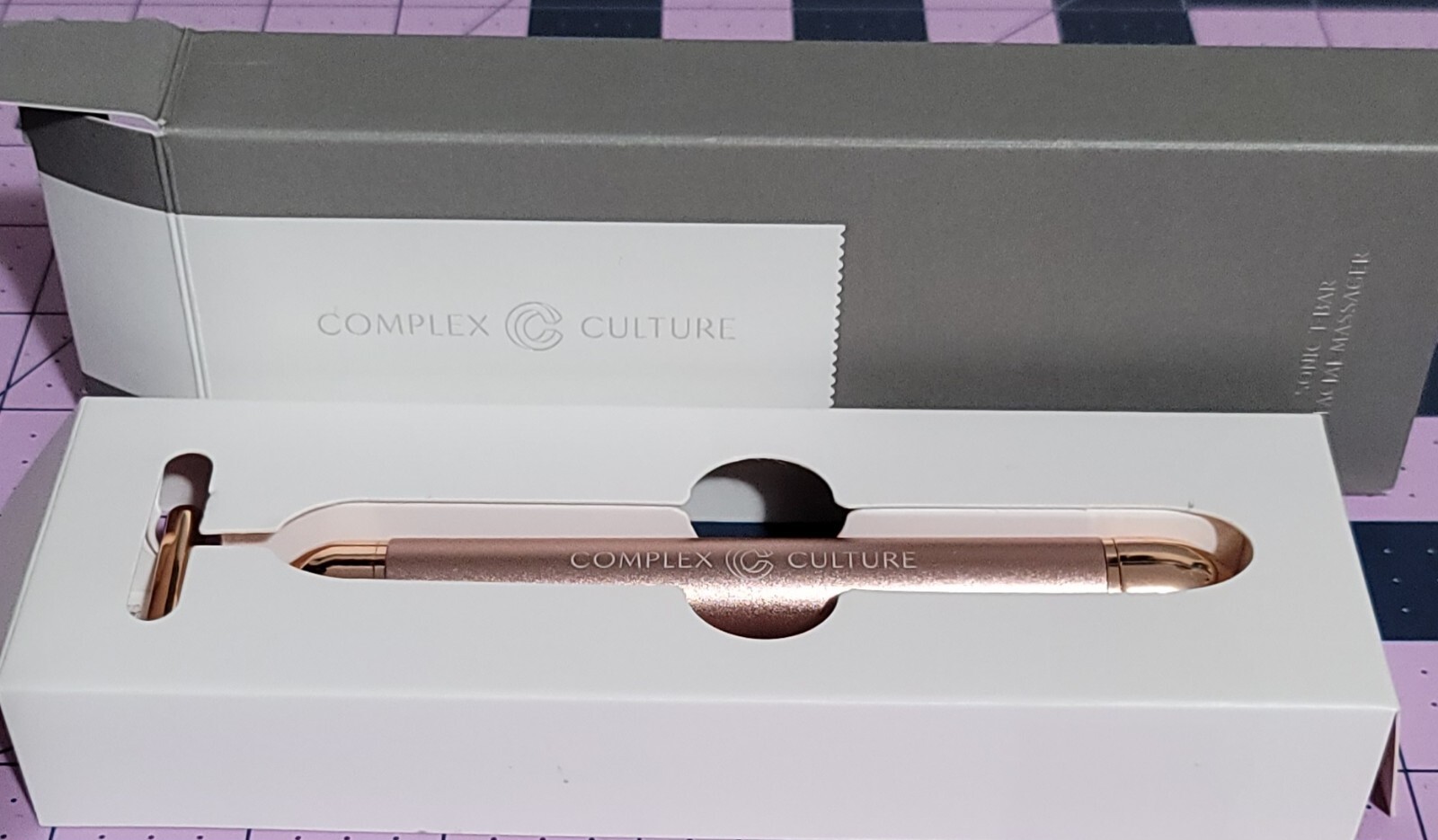 COMPLEX CULTURE Sonic T-Bar Luxury Facial Massager IPSY GLAM X ~NIB~