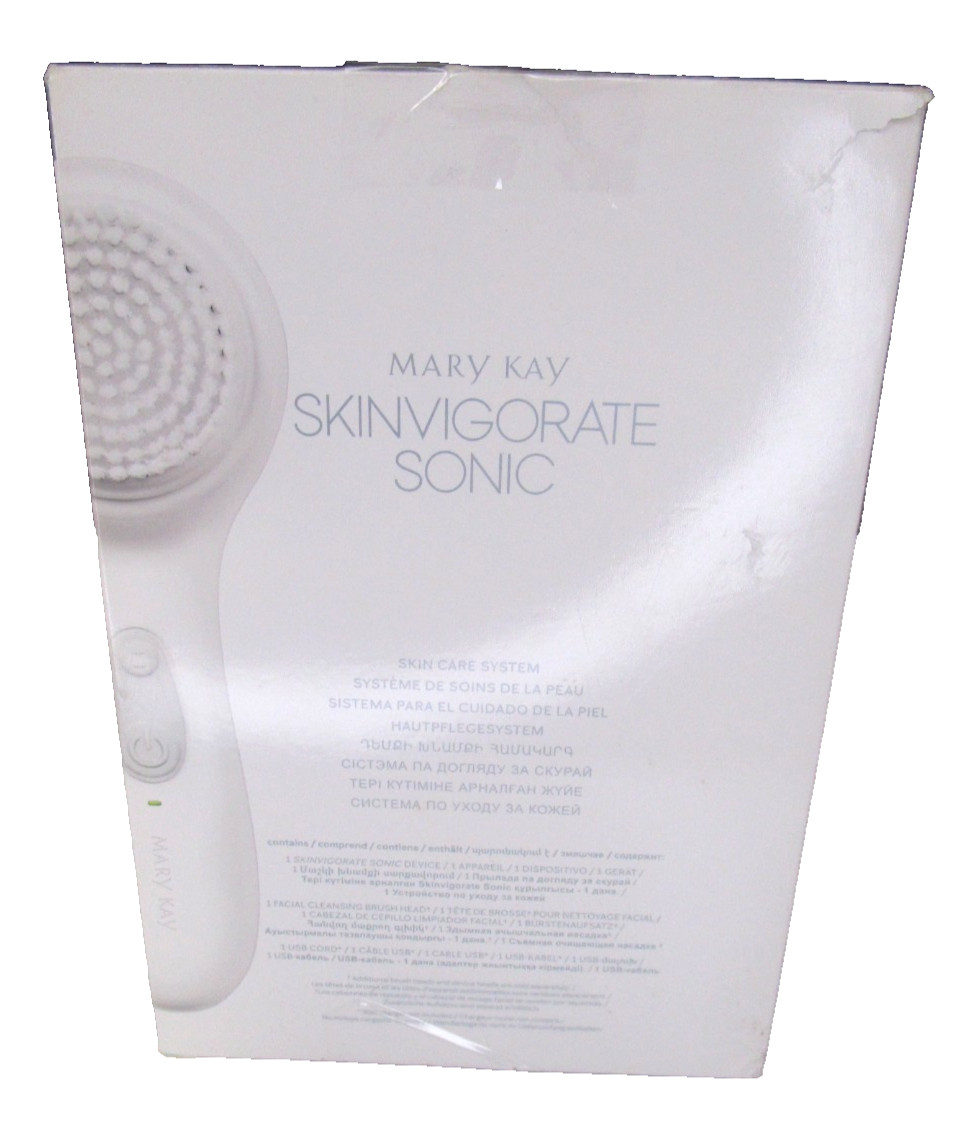 NEW~Mary Kay Skinvigorate Sonic Skin Care System Device + 1 Brush Head~Open Box