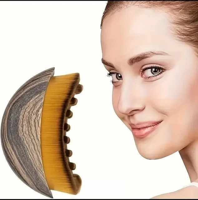 Lymphatic Contour Face Brush, Dry Brushing Face Brush,Lymphatic Drainage Massage