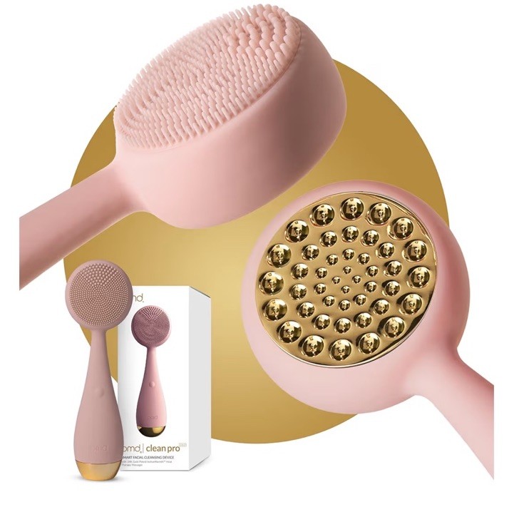 (47)PMD Clean Pro Smart Facial Cleansing Device, Pink w Gold Finish- Open box