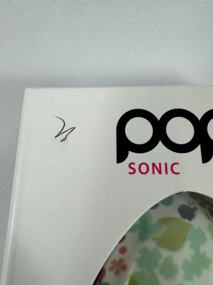 NEW! Pop Sonic Spade Face & Neck Sonic Beauty Cleansing Device Green Floral
