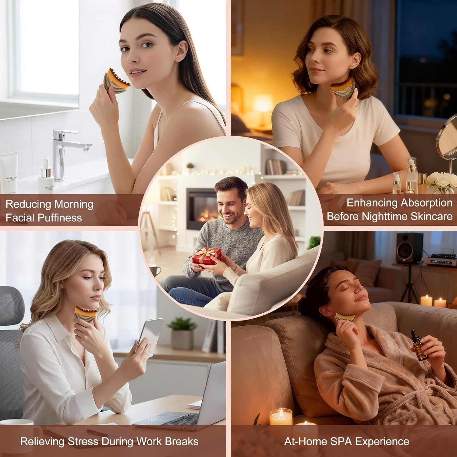 New Lymphatic Contour Face Brush, Lymphatic Drainage Massager for Face,Ergonomic