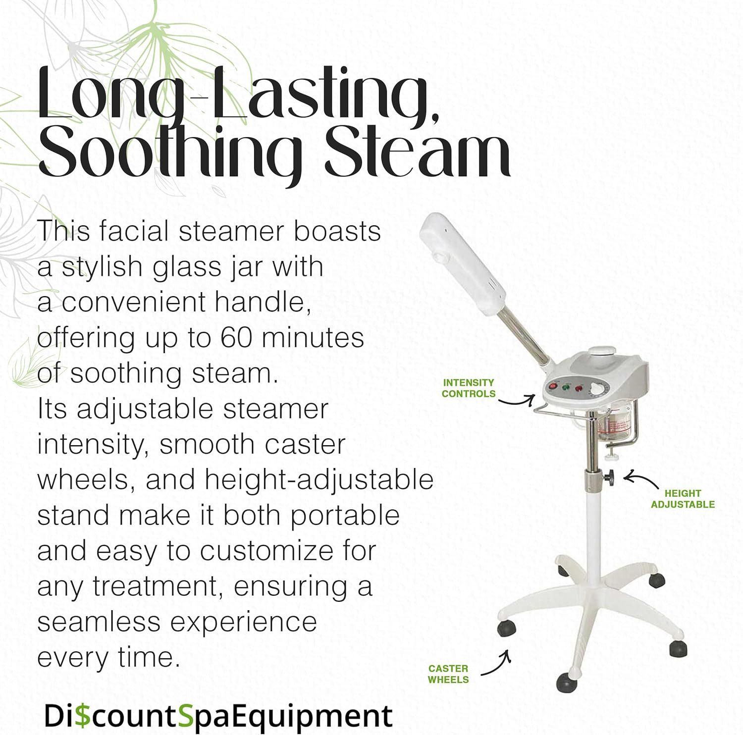 – Basic Digital Ozone Facial Steamer, Facial Steamer for Esthetician, with Silen