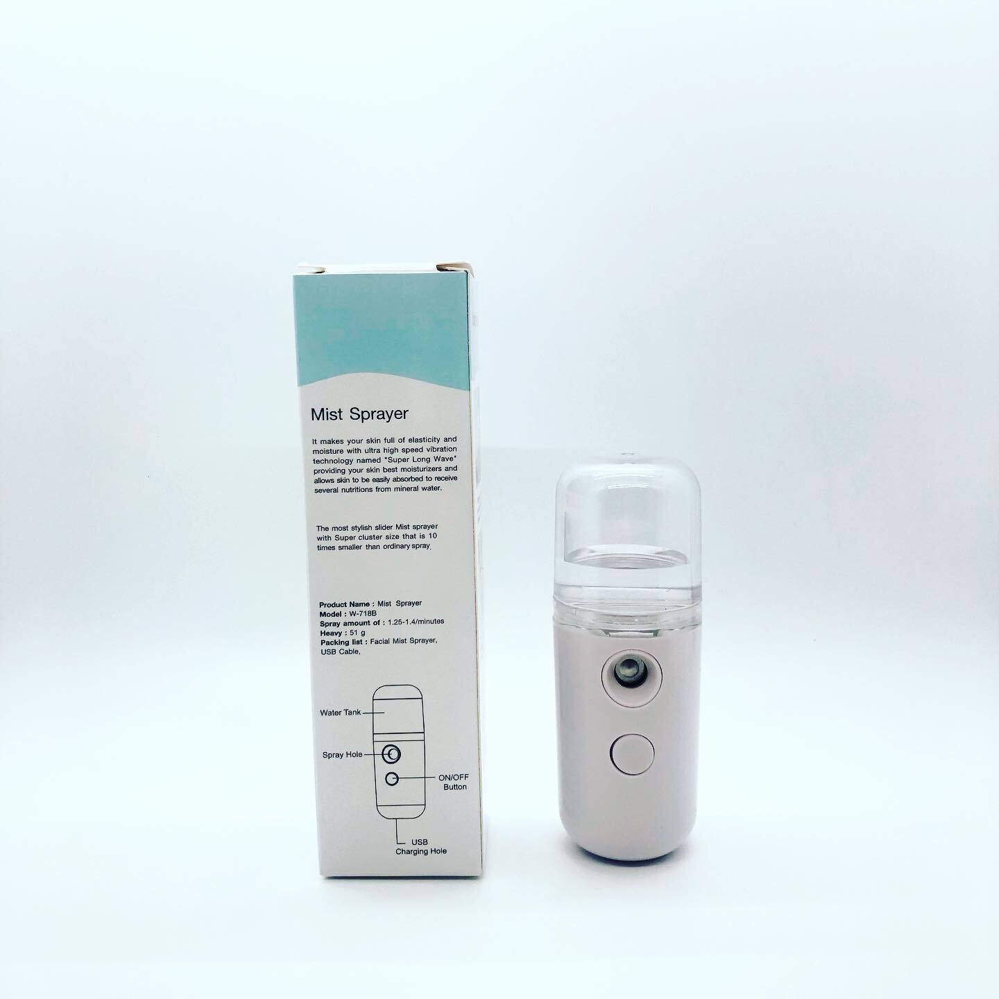 Portable Nano Mist Spray Atomization Mister Face Facial Moisturizing MINI USB