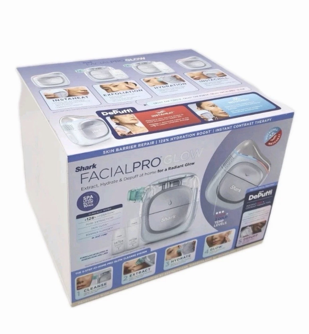 Shark Facial Pro Glow Extract, Hydrate & Depuff Thearapy Tool NOB