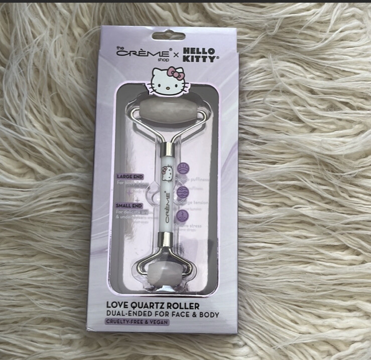 The Crème Shop x Hello Kitty Love Quartz Facial Massage Roller New in Box +Bonus