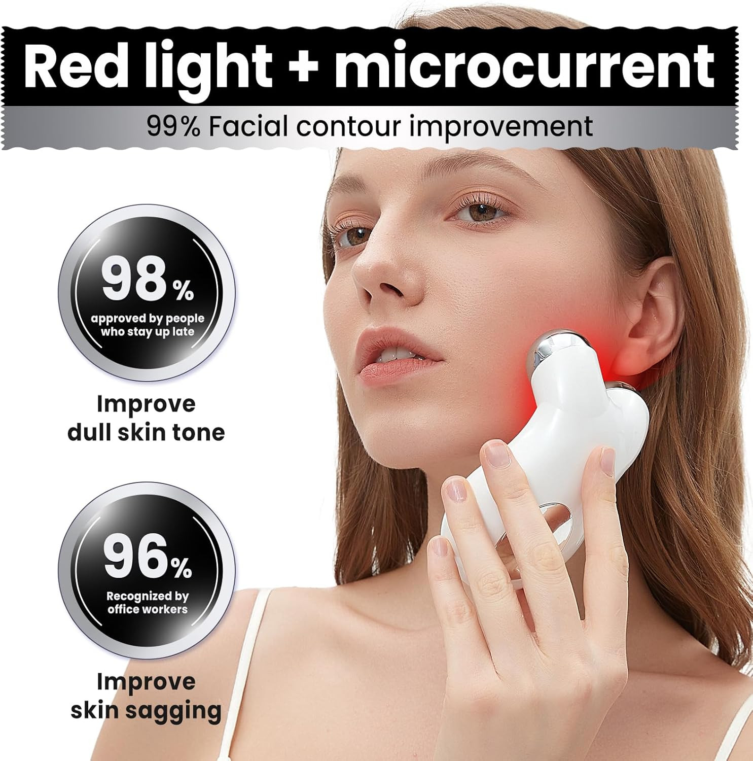 Microcurrent Facial Device,Latest Red Light Technology，Enhances the Ability to L