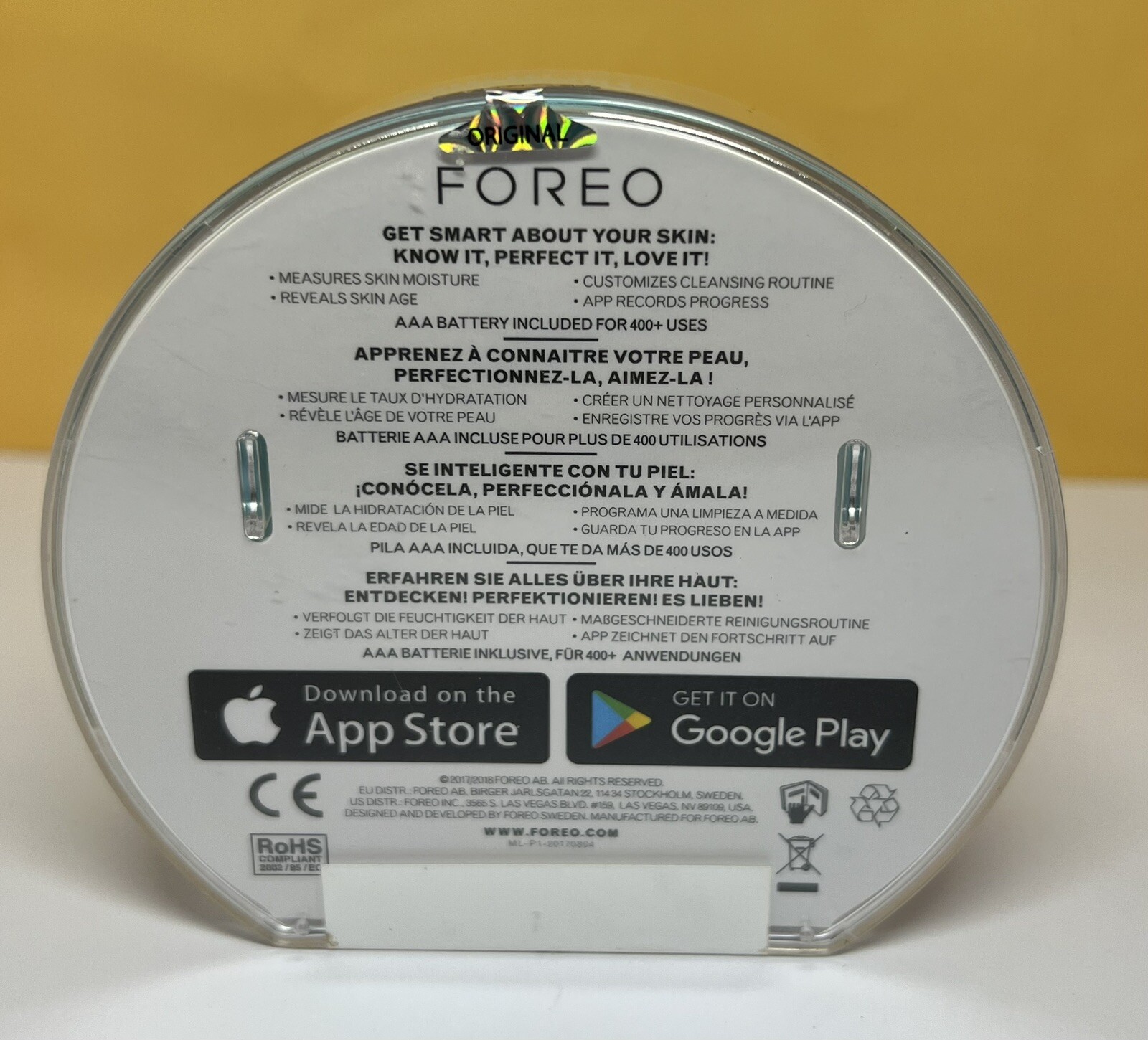FOREO LUNA Fofo Smart Facial Cleansing and Firming Massage Brush. NEW SEALED