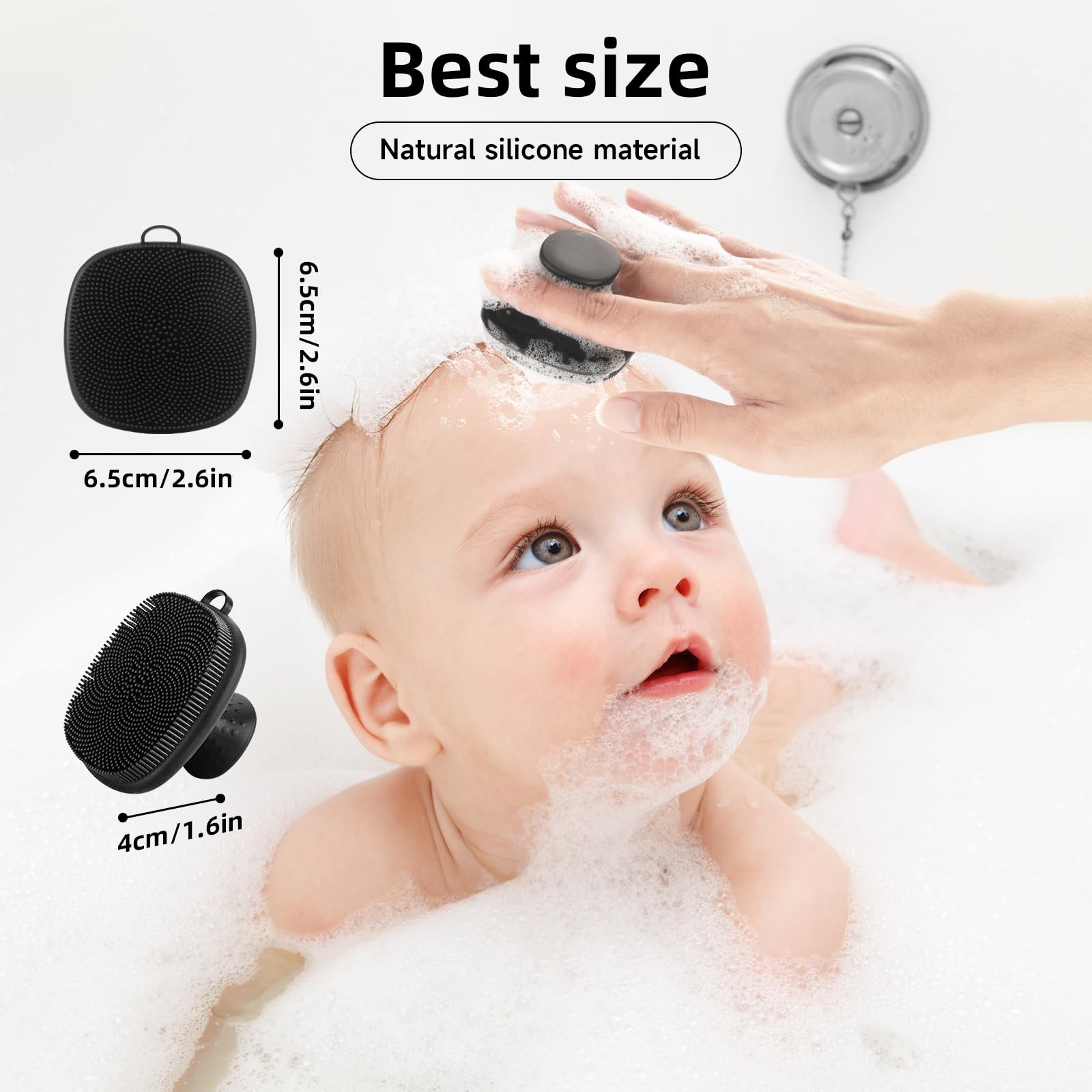 Face Scrubber, SANLESS Silicone Scrubber for Men Facial Cleansing Black