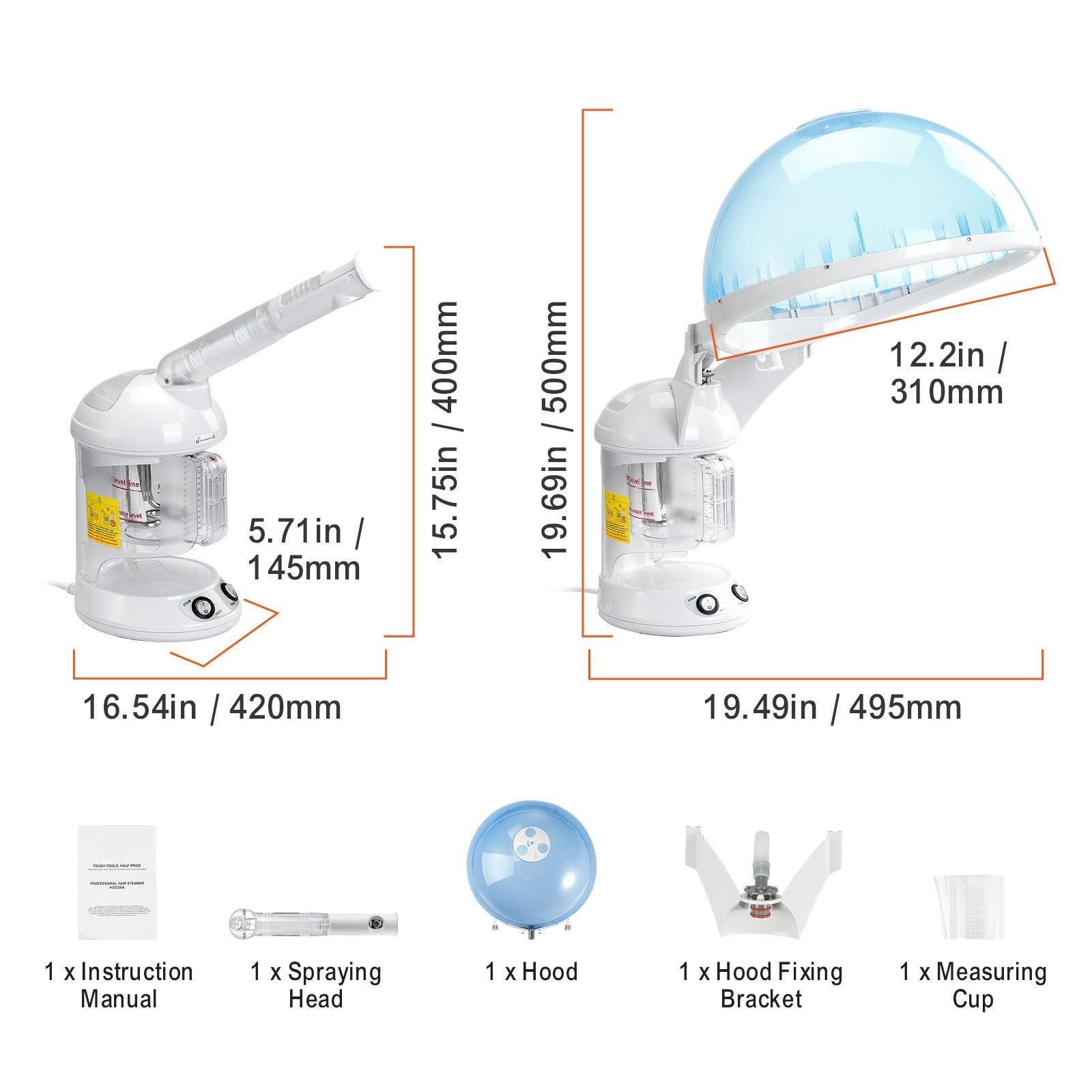 2-in-1 Hair & Facial Steamer w/ Nano Ionic Tech