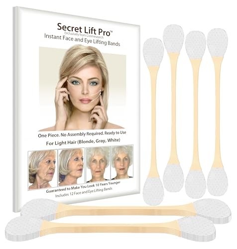 Secret Lift Pro – Pre-Assembled Face & Eye Lift Tapes for Light Hair