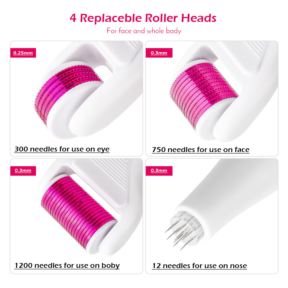 Derma Roller 0.3mm For Face Micro Needle Four In One Micro Needle Roller