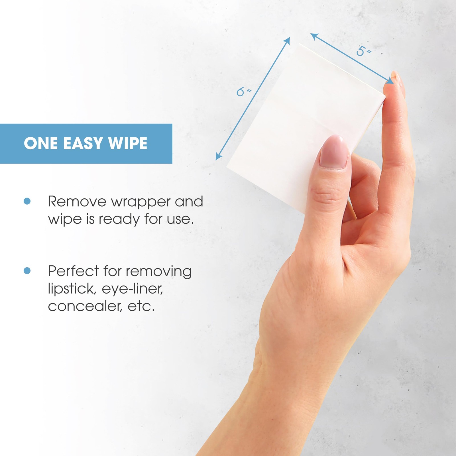 Diamond Wipes Makeup Remover Wipes, Alcohol Free 50 Count (Pack of 1), White