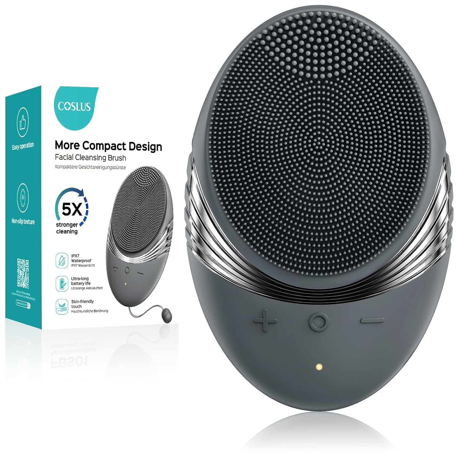 Portable Waterproof Electric Face Cleansing Brush with Silicone Bristles FBS01
