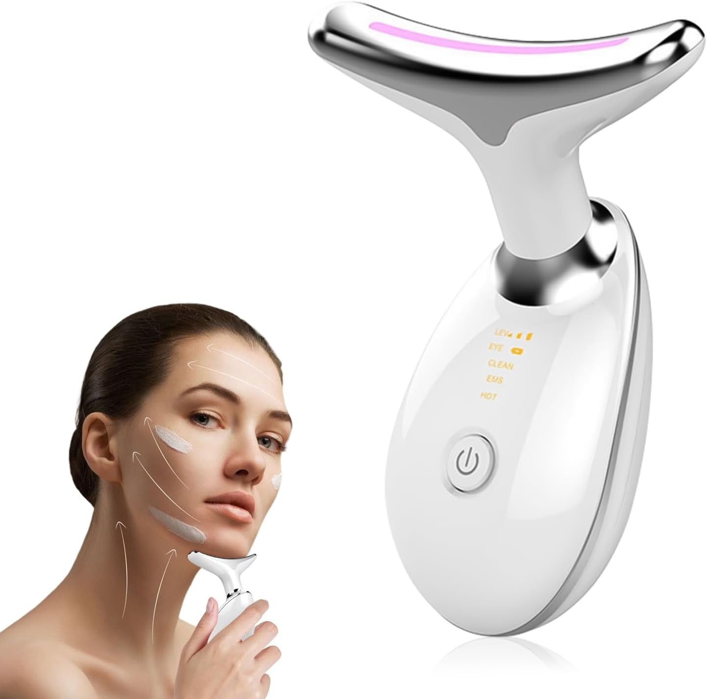 Face Massager LED Facial Sculpting Tool Neck Vibration Skincare Beauty Device