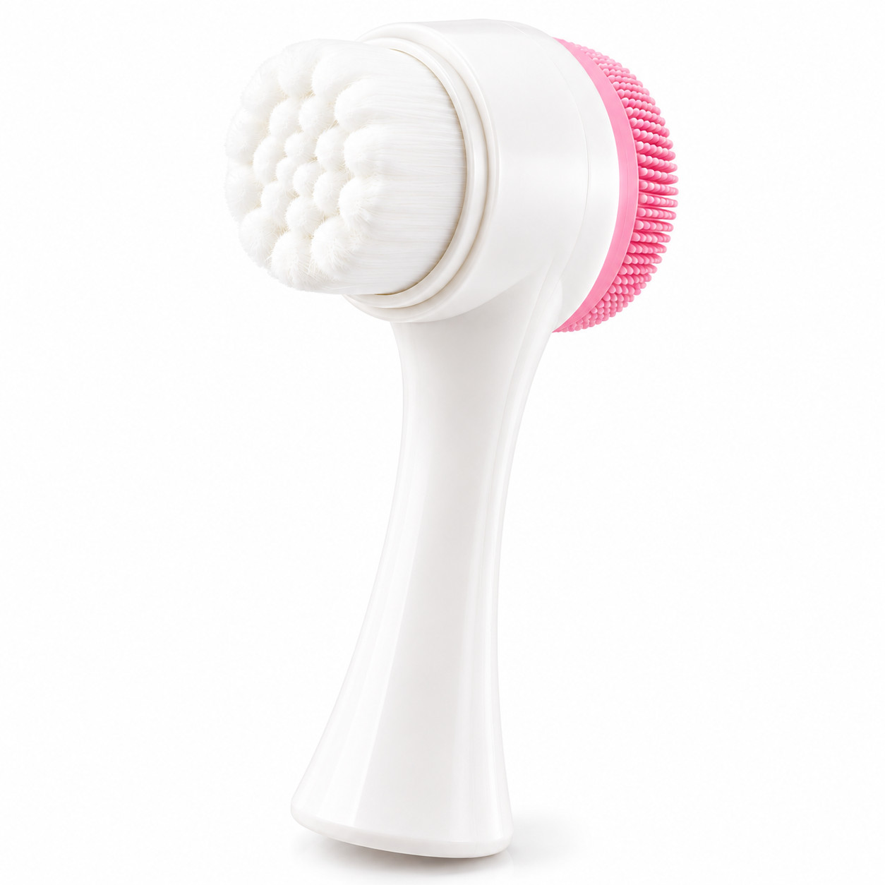 2 in 1 Facial Cleansing Brush Soft Bristle & Silicone Face Scrubber Deep Clean