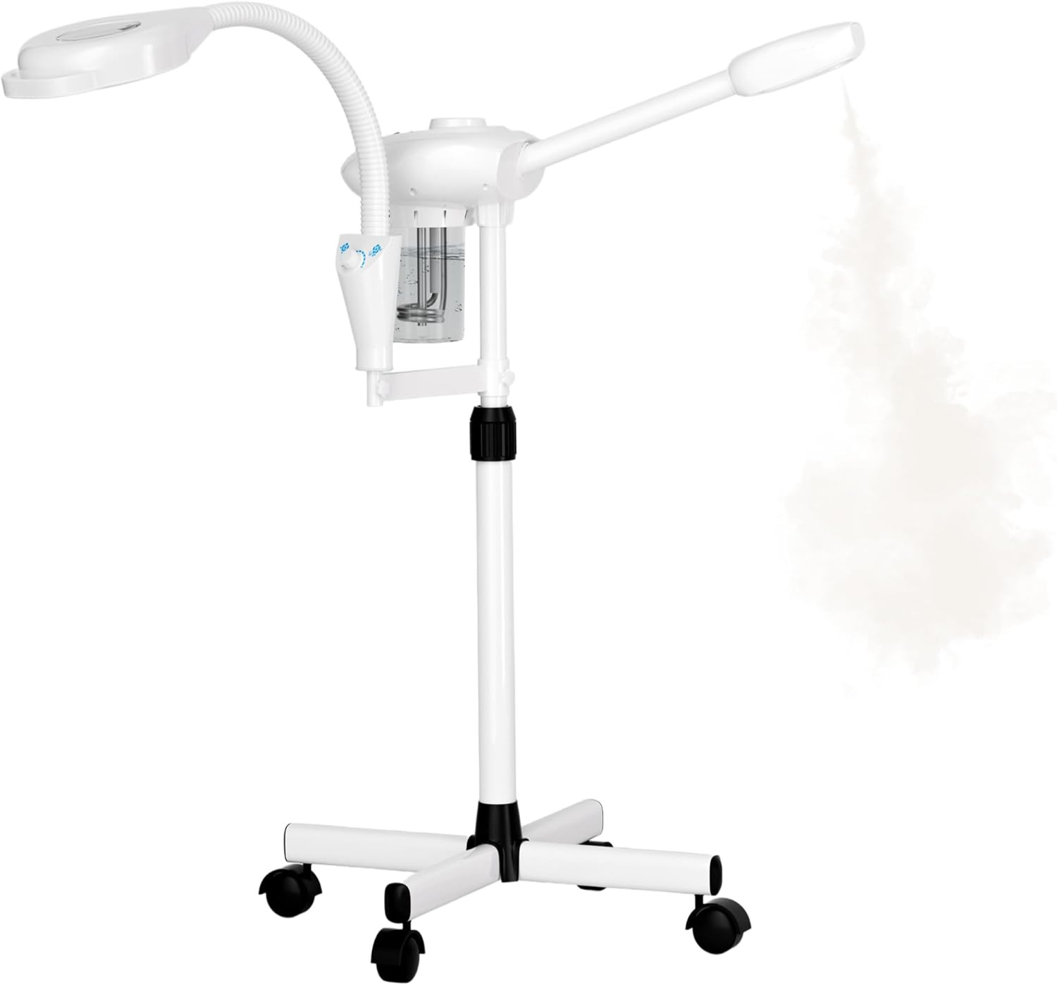 Professional Facial Steamer with Magnifying Lamp, Nano Ionic Face Steamer for Es