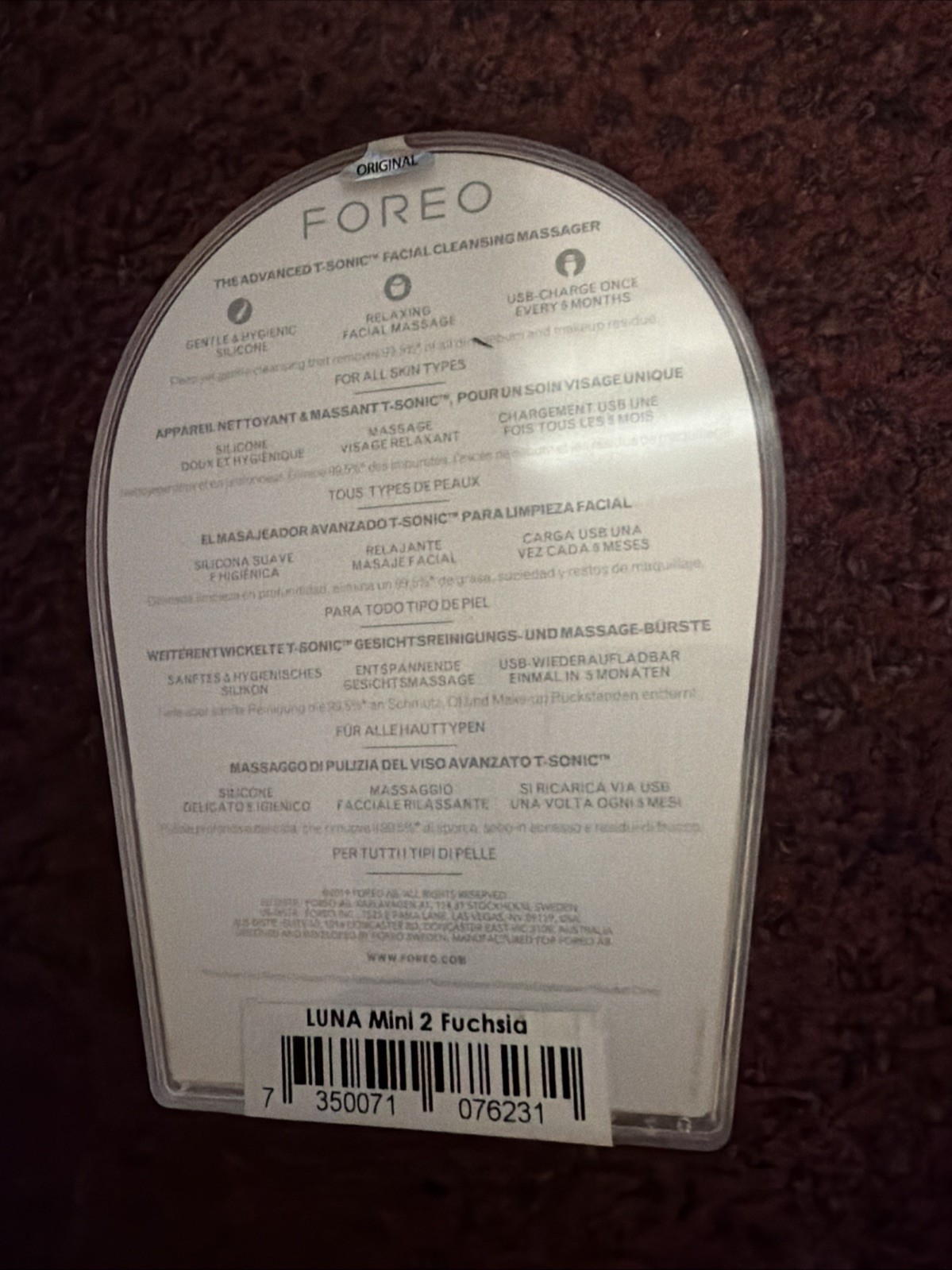 Foreo Luna Mini 2 Facial Cleansing Brush ( Fuchsia ) **NEW IN BOX**