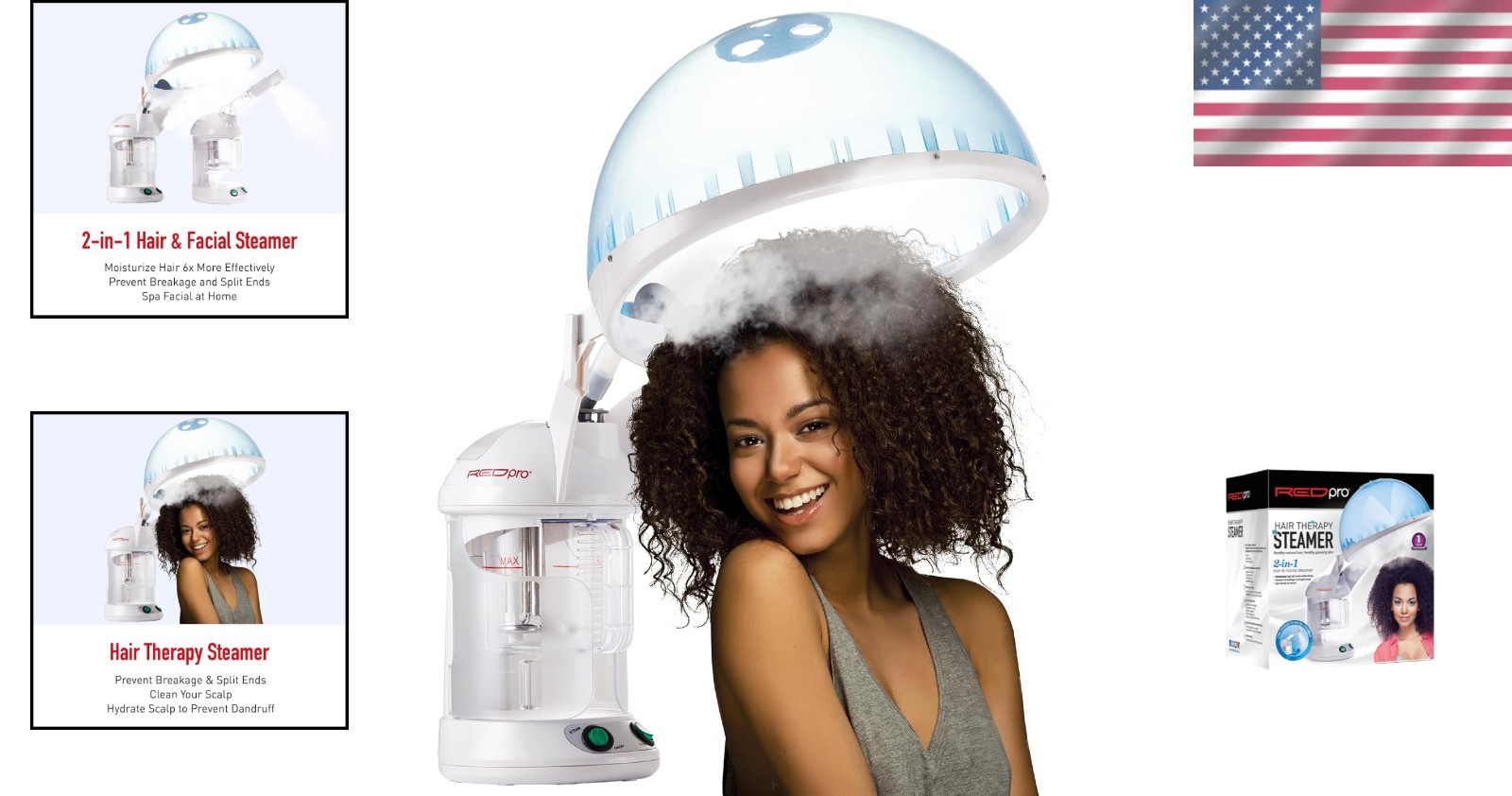 Moisturizing Hair Steamer with Facial Attachment for Hydration and Rejuvenation