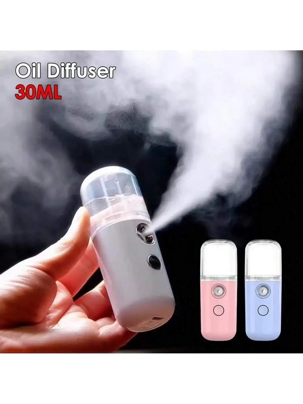 USB Rechargeable Facial Mist Sprayer Face Steamer Humidifier