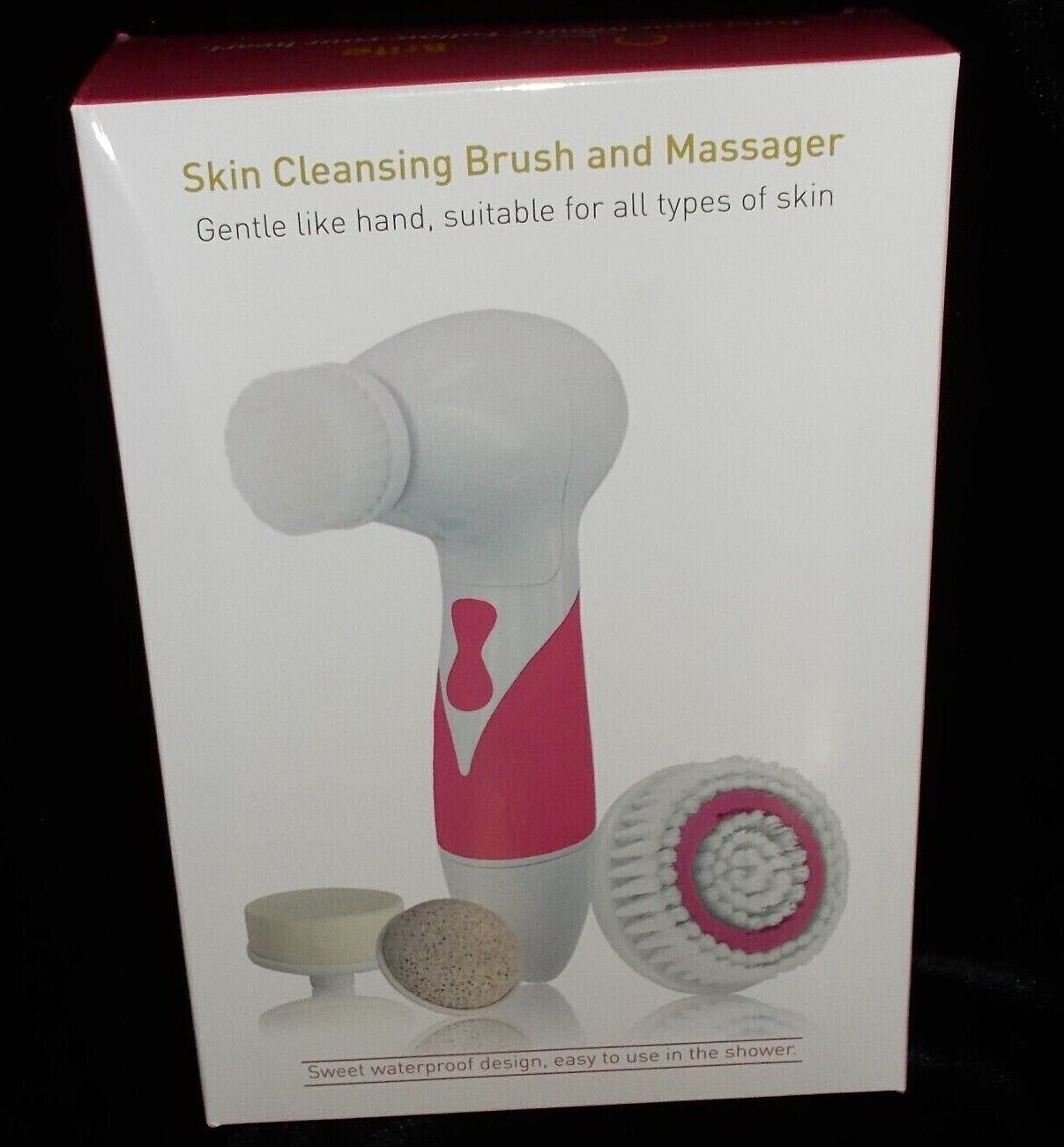ElectriBrite Skin Solutions Cleansing System 4 Attachments Facial & Body Brush