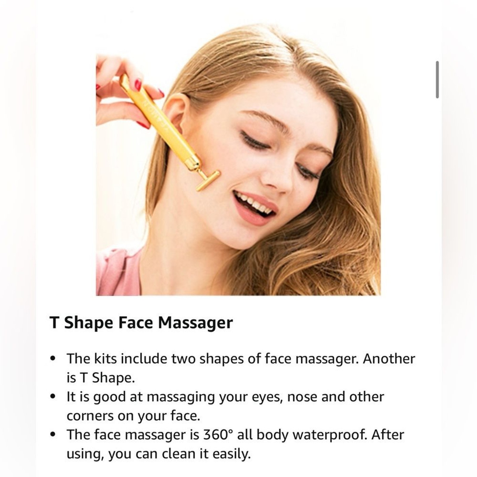 Yeamon Sculpting Bar Vibrating Facial Roller Promotes Lifted Skin Appearance