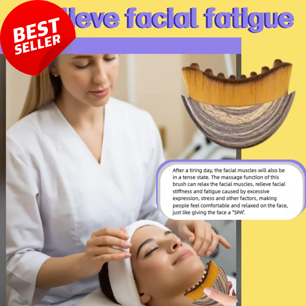 1pc Lymphatic Contour Face Brush for Sculpting, Detox, Lift & Glow Skin