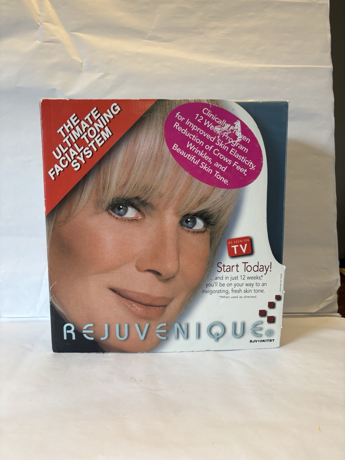 Linda Evans Rejuvenique Ultimate Facial Toning System VTG Blue Mask New In box
