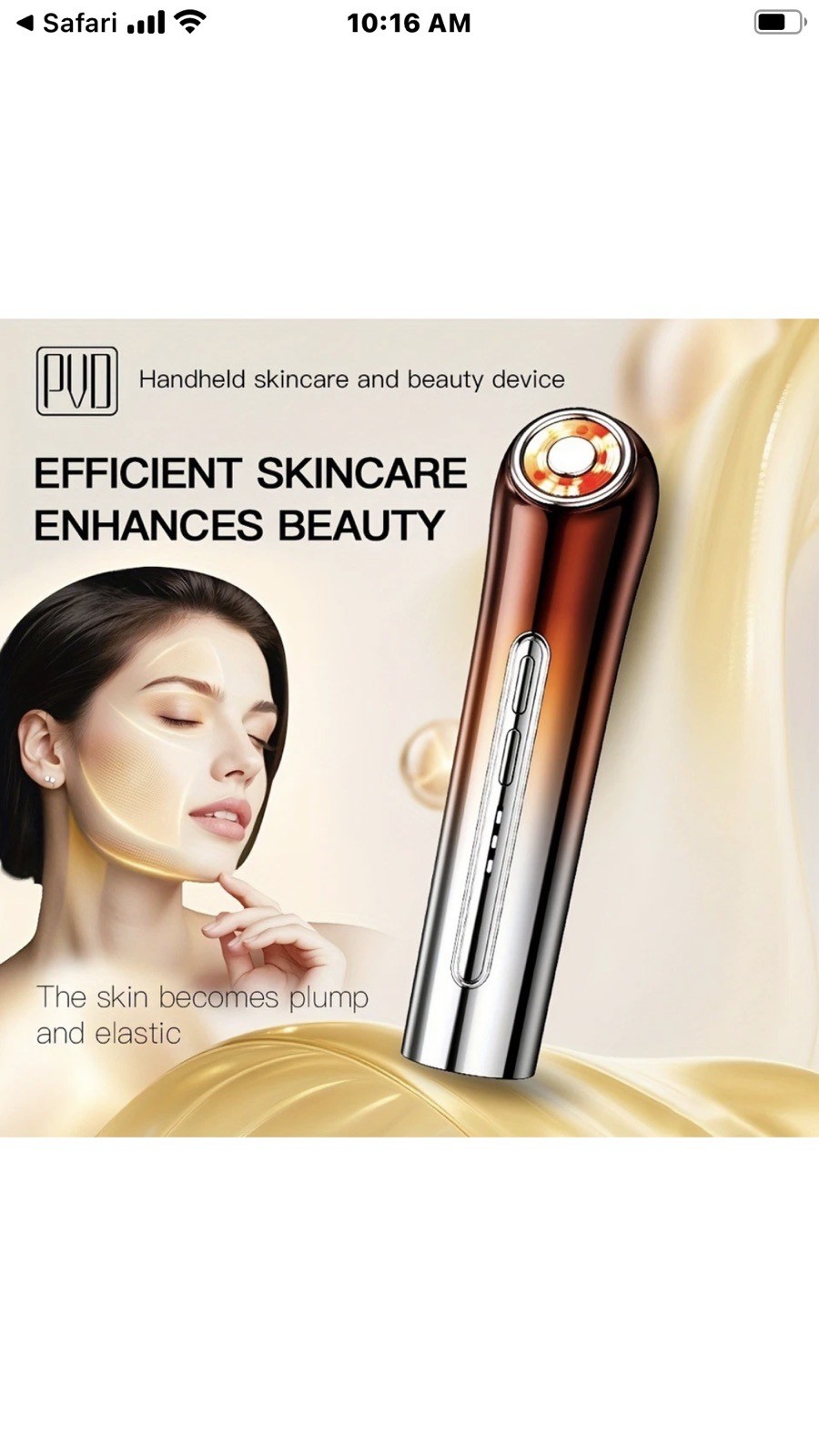 V-Series Tech PVD Handheld Facial Device USB Rechargeable Suitable for Skincare