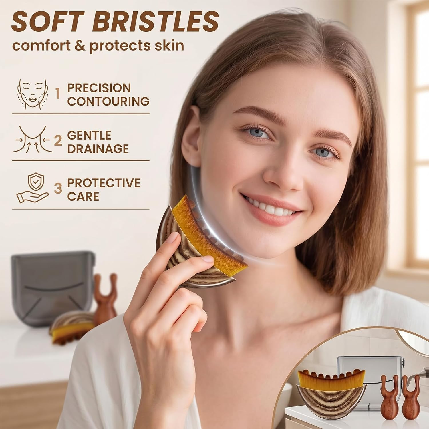 Lymphatic Face Brush,Facial For Lymphatic Drainage,Lymphatic Contour Face Bru…