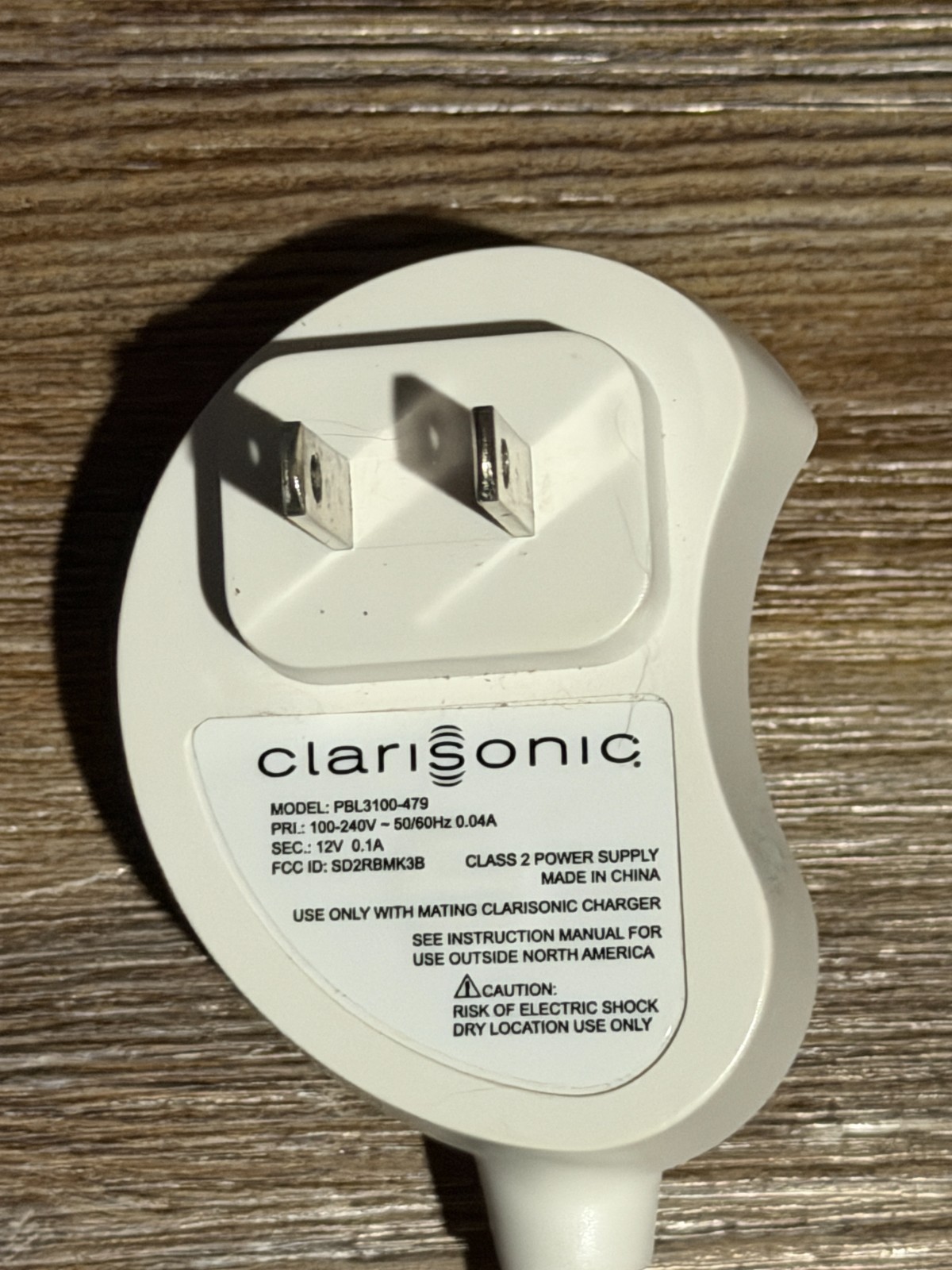 Genuine Clarisonic Mia 1 Mia 2 Power AC Adapter Charger 12V 0.1A PBL3100-479