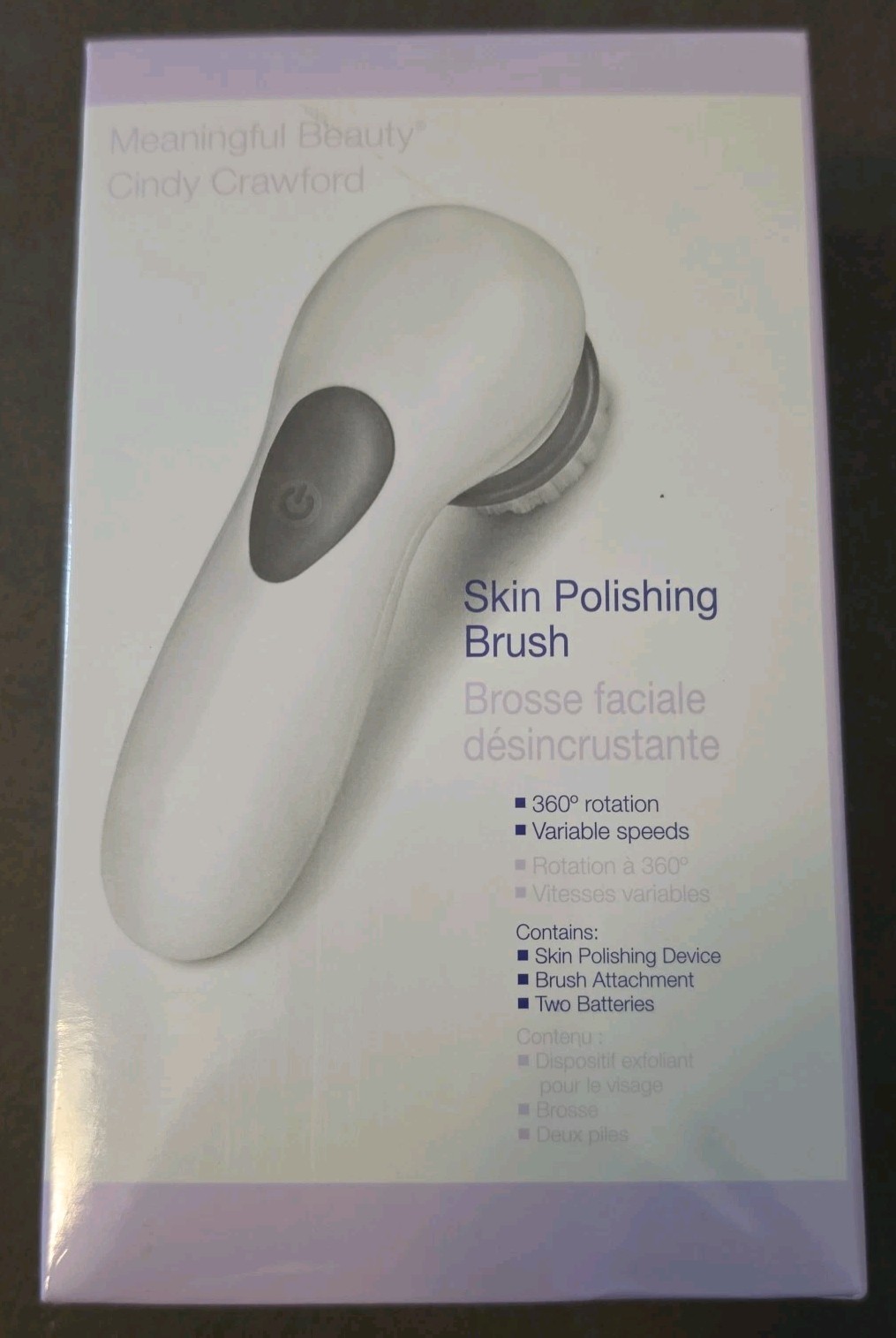 Meaningful Beauty Cindy Crawford Skin Polishing Brush 360 Degree Rotation NEW