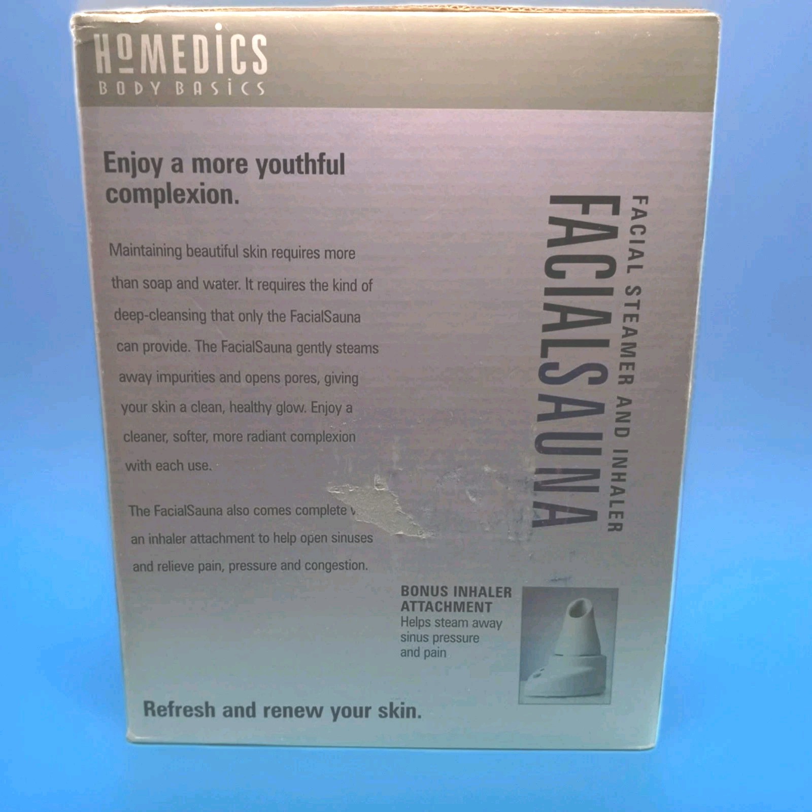 NEW Homedics FAC-1 Body Basics Facial Sauna Steamer Inhaler Sinus Skin Care