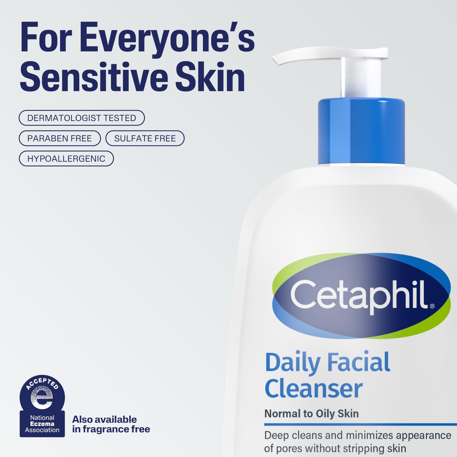 Cetaphil Face Wash, Daily Facial Cleanser for 8 Fl Oz (Pack of 3), No Color