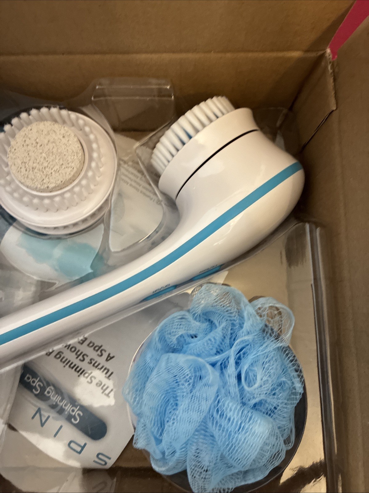 Idea Village Spin Spa Spinning Spa Brush Pampering Cleanse Blue