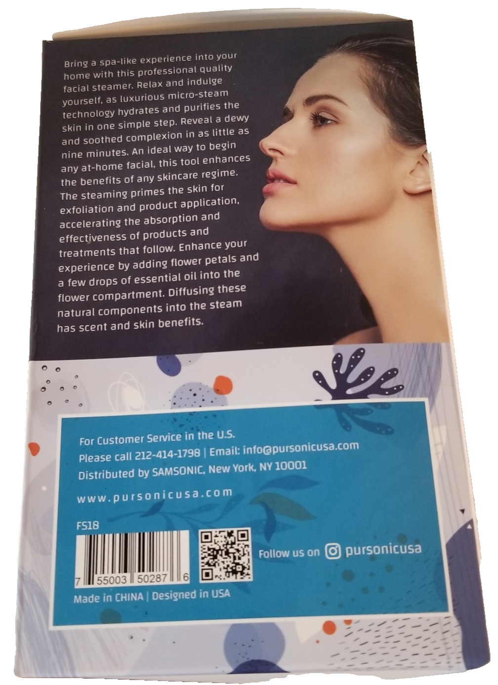 Pursonic Constant Temperature Facial Steamer New in Box