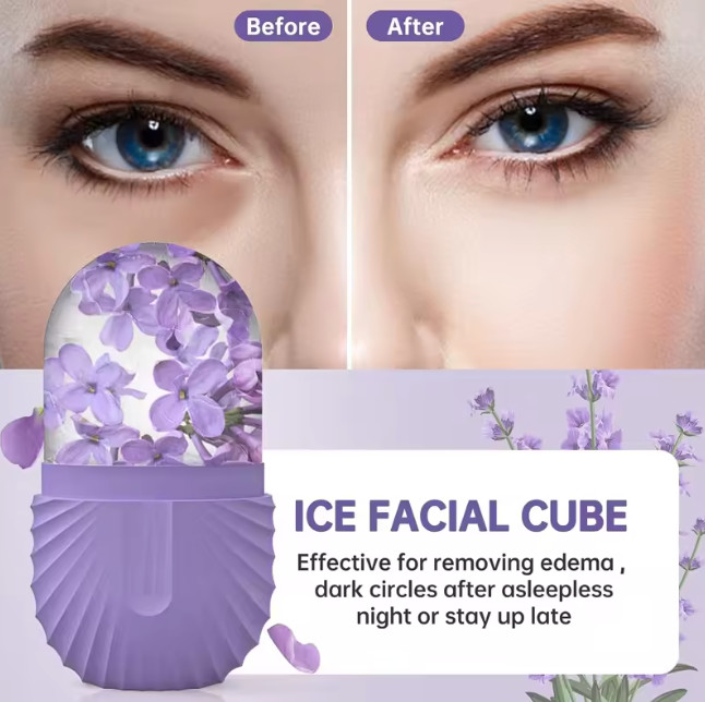 Ice Face Roller – Silicone Ice Mold for Puffiness, Pores & Facial Massage