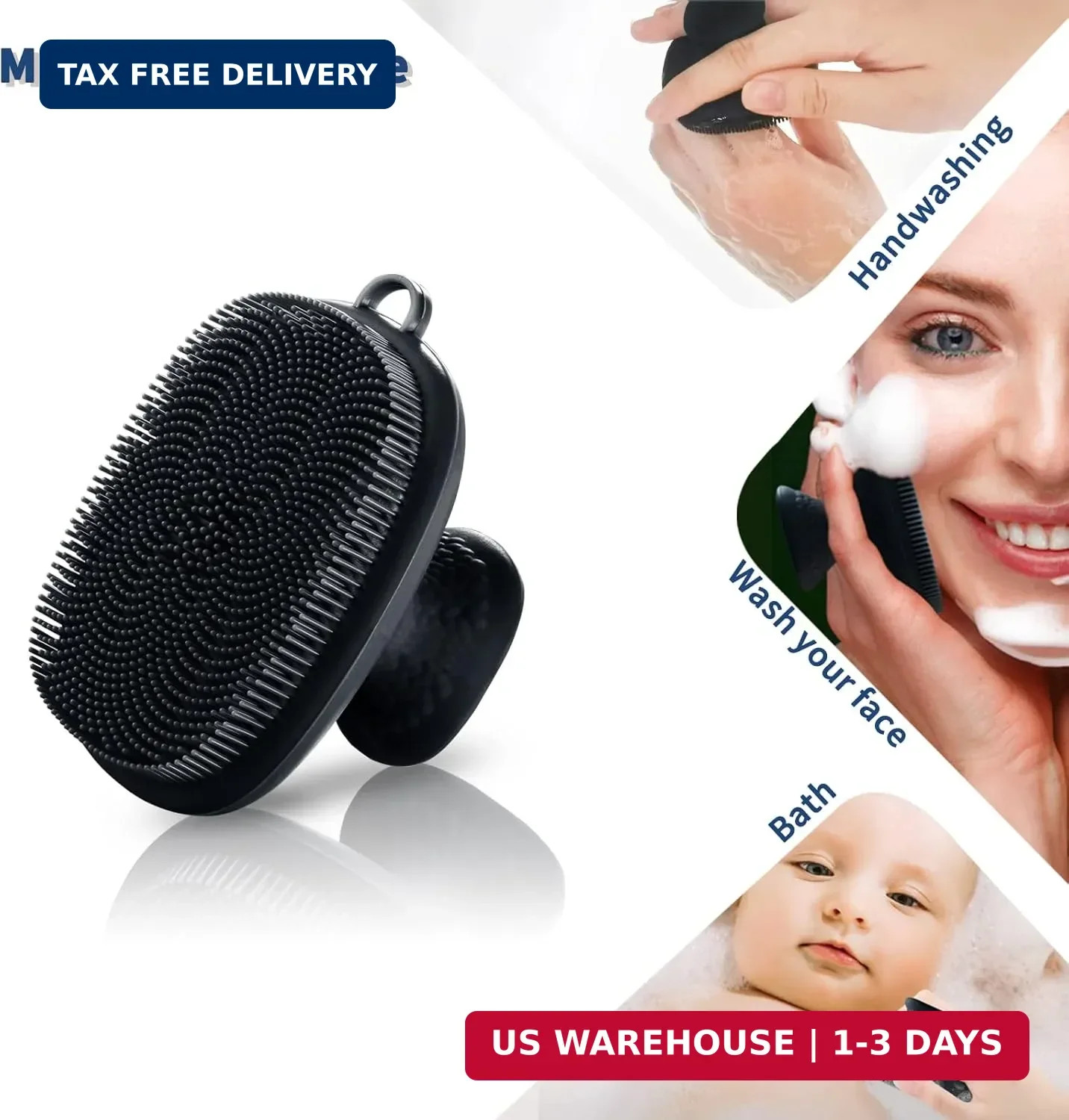 Face Scrubber, Silicone Face Scrubber for Men Facial Cleansing Brush Silicone Fa