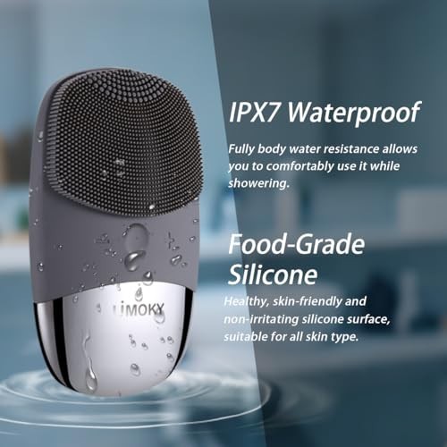 3-in-1 Electric Facial Cleansing Brush – Waterproof Silicone Scrubber, USB Recha
