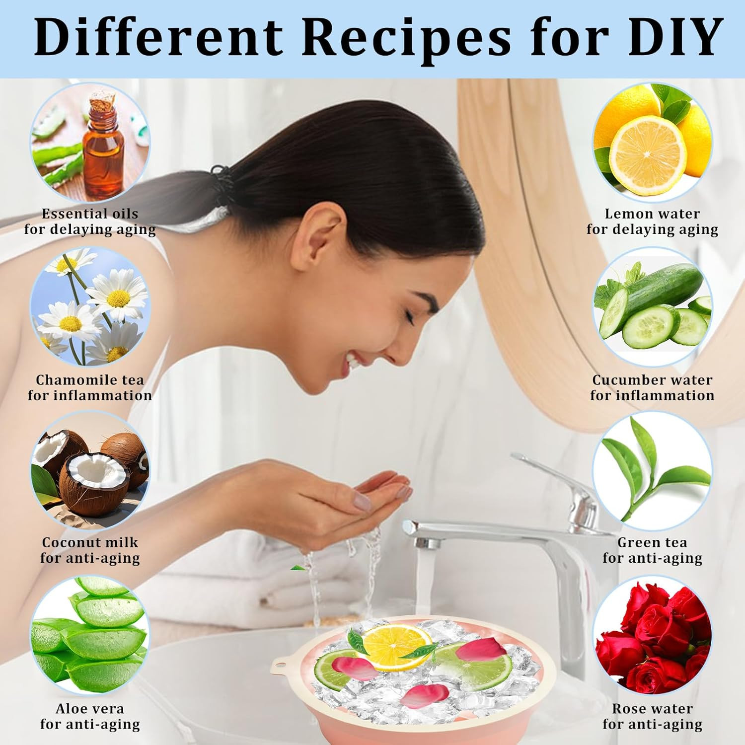 2-in-1 Silicone Face & Drink Ice Bowl – Collapsible Cryotherapy Mold for Facial