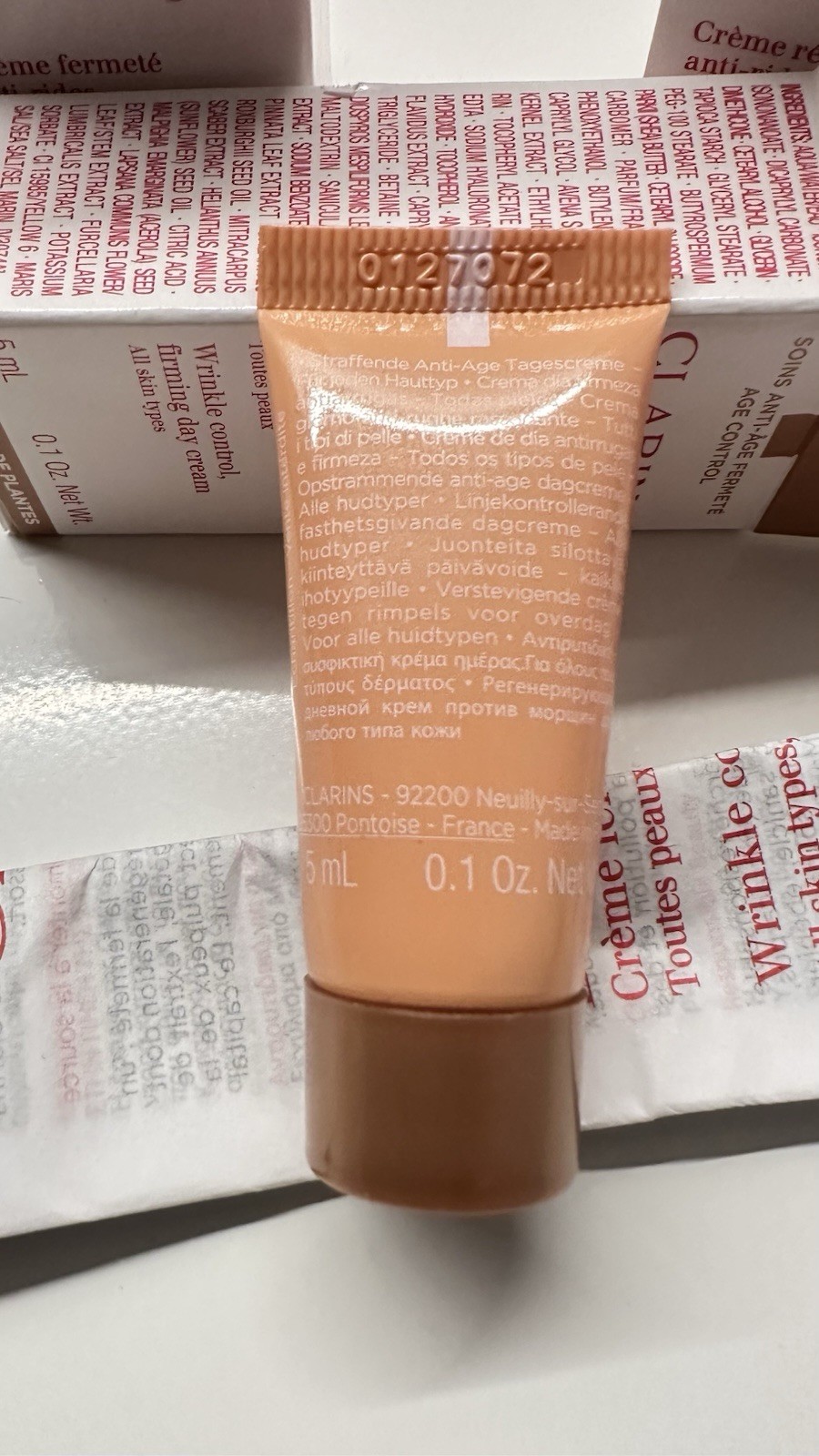 “NEW” 5pcs CLARINS PARIS ExtraFirming Jour Wrinkle Control Firming Day Cream 5mL