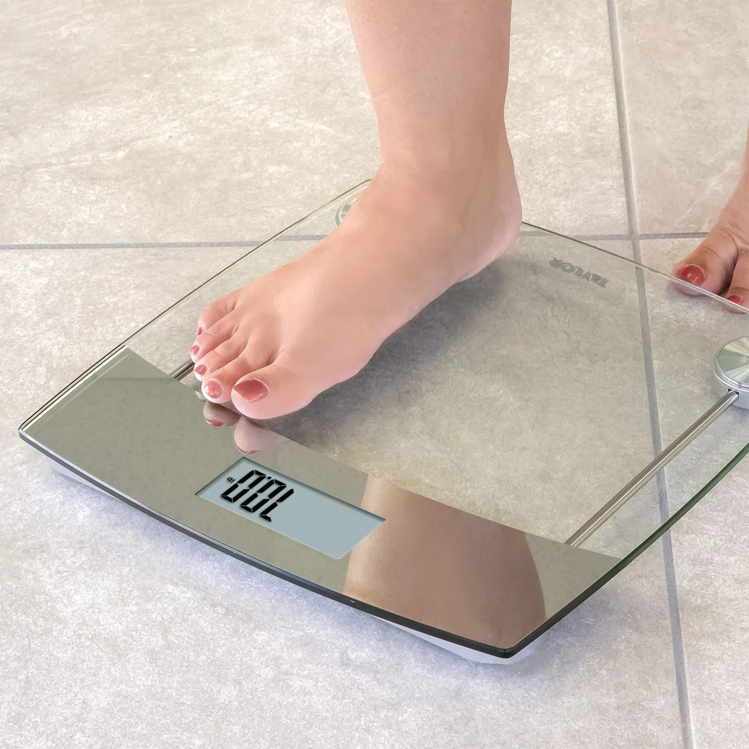 Taylor Precision Products 75244192 Digital Glass Bathroom Scale with Stainless S