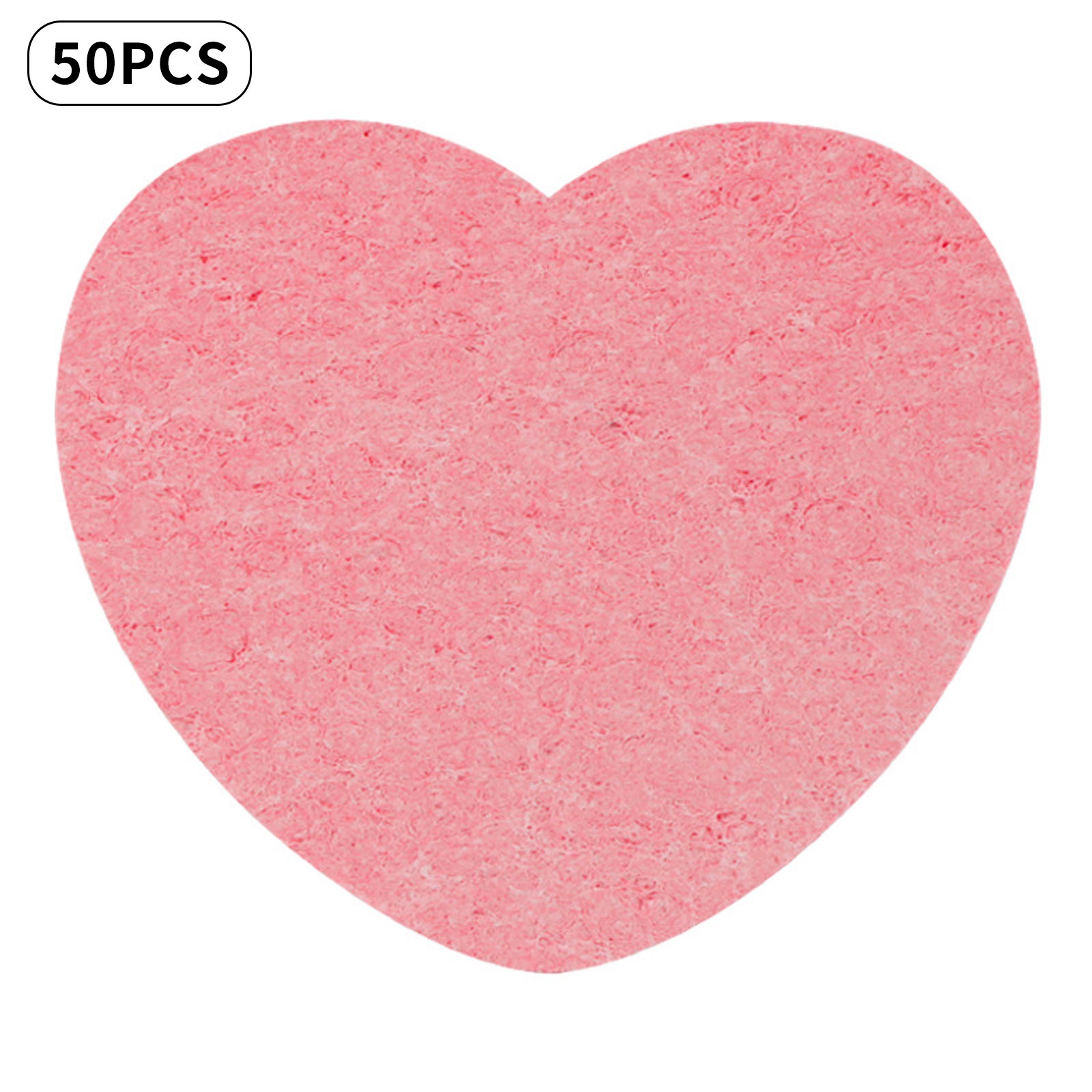 50 Pcs Makeup Sponges Reusable Heart Shaped Expand Quickly When Soaked In Water