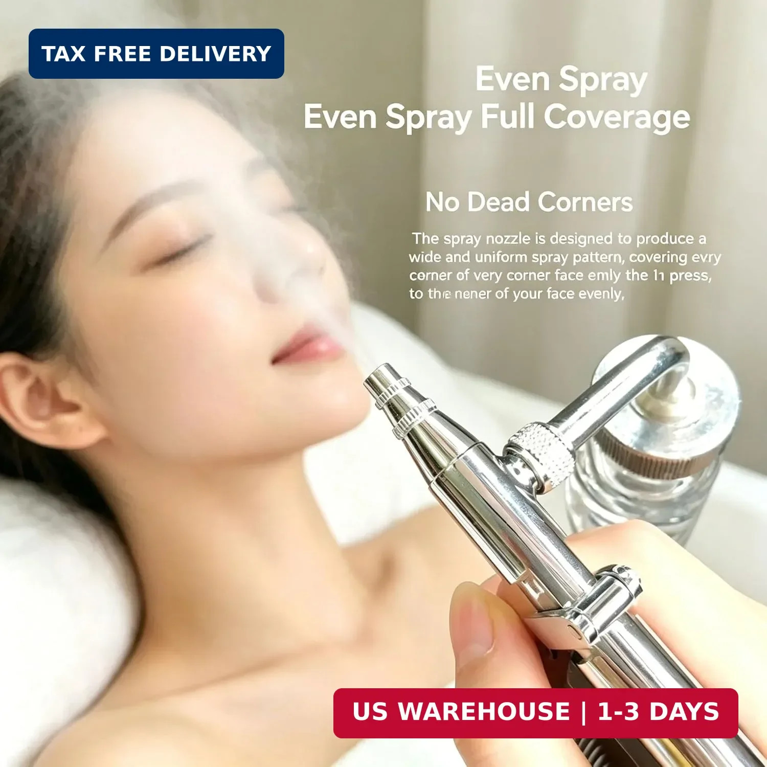 Facial Oxygen Injector Spray Gun Deep Moisturizing Skin Rejuvenation, Atomizatio