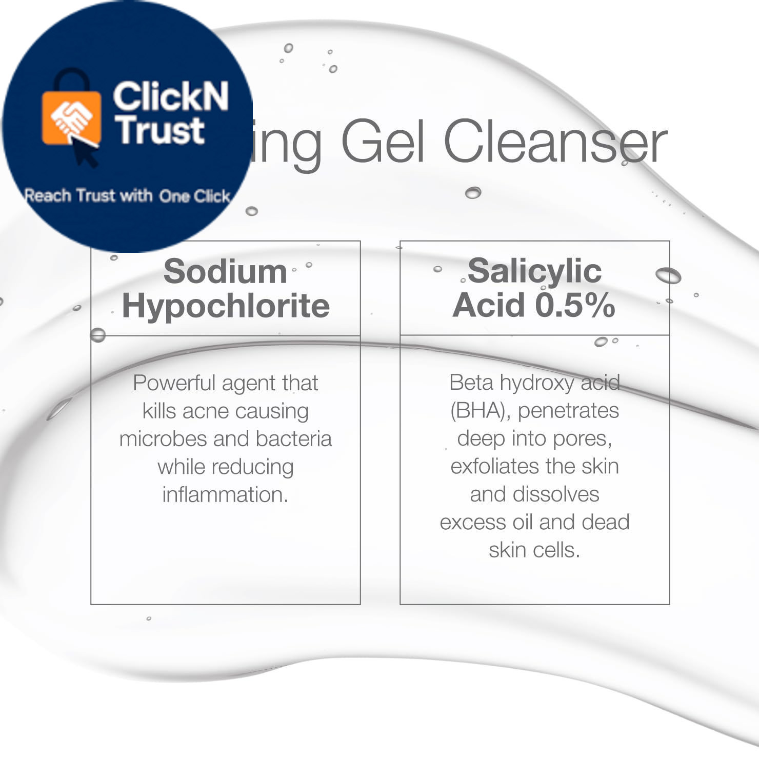 CLn® Acne Cleanser-Facial Cleanser with 0.5% 3.4 Ounce (Pack of 1), Clear