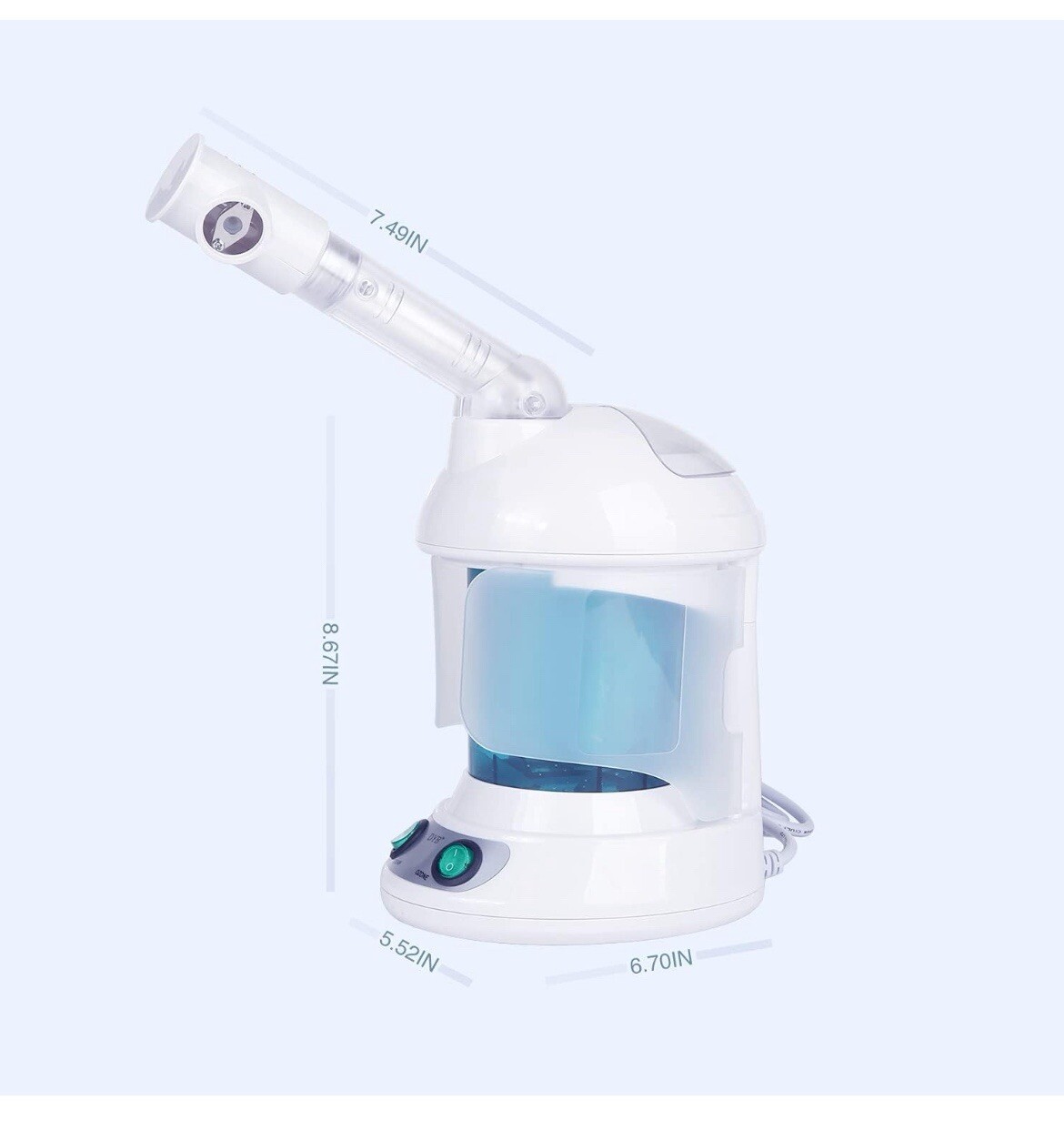 Portable Facial Steamer, Nano Ionic Face Steamer with 360°Rotatable Sprayer,Mini