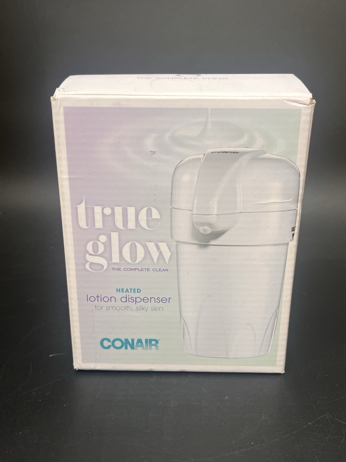 CONAIR True Glow Heated Lotion Dispenser Warmer Silky Skin Beauty Bath Open Box